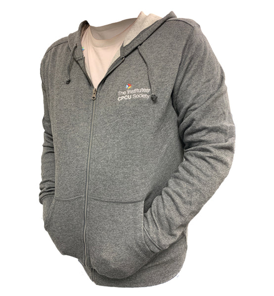 CYPRESS FLEECE ZIP HOODY-HEATHER DARK CHARCOAL